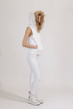 MEANT TO BE HOODIE VEST - WHITE