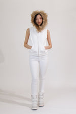 MEANT TO BE HOODIE VEST - WHITE