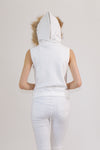 MEANT TO BE HOODIE VEST - WHITE