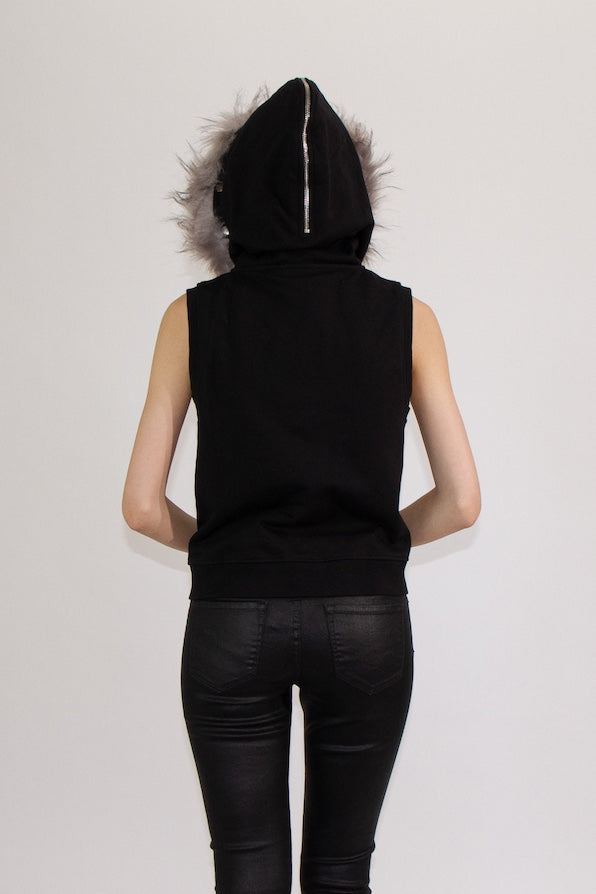 MEANT TO BE HOODIE VEST BLACK