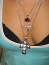 STUDDED CROSS PENDANT