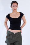 REVERSIBLE TOP - BLACK