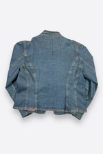 SIMON CHANG DENIM EMBROIDERED JACKET