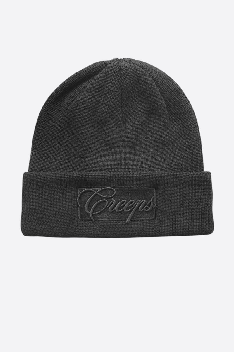 CURSIVE COTTON BEANIE