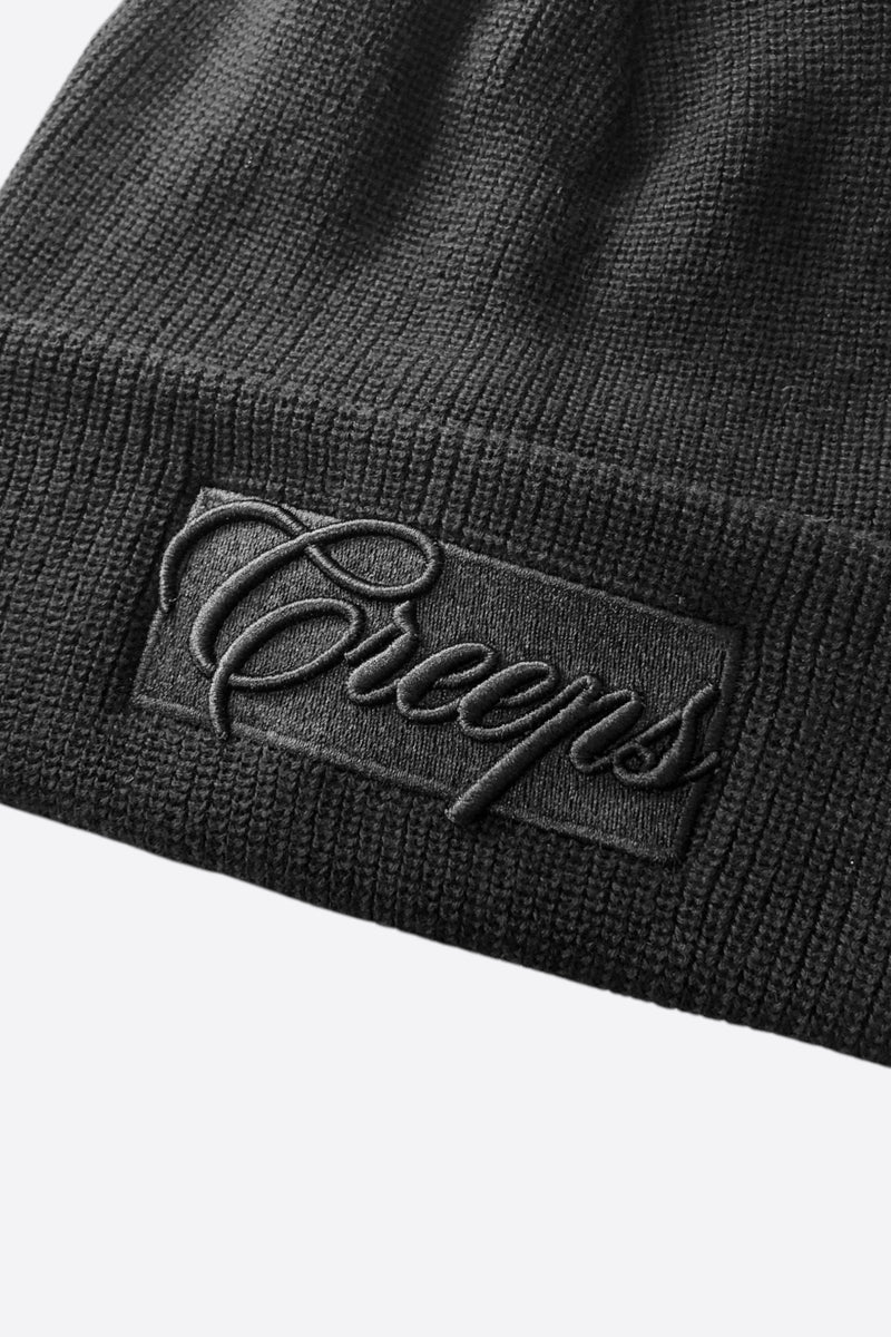 CURSIVE COTTON BEANIE