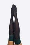 TWO-TONE THIGH HIGH SOCKS