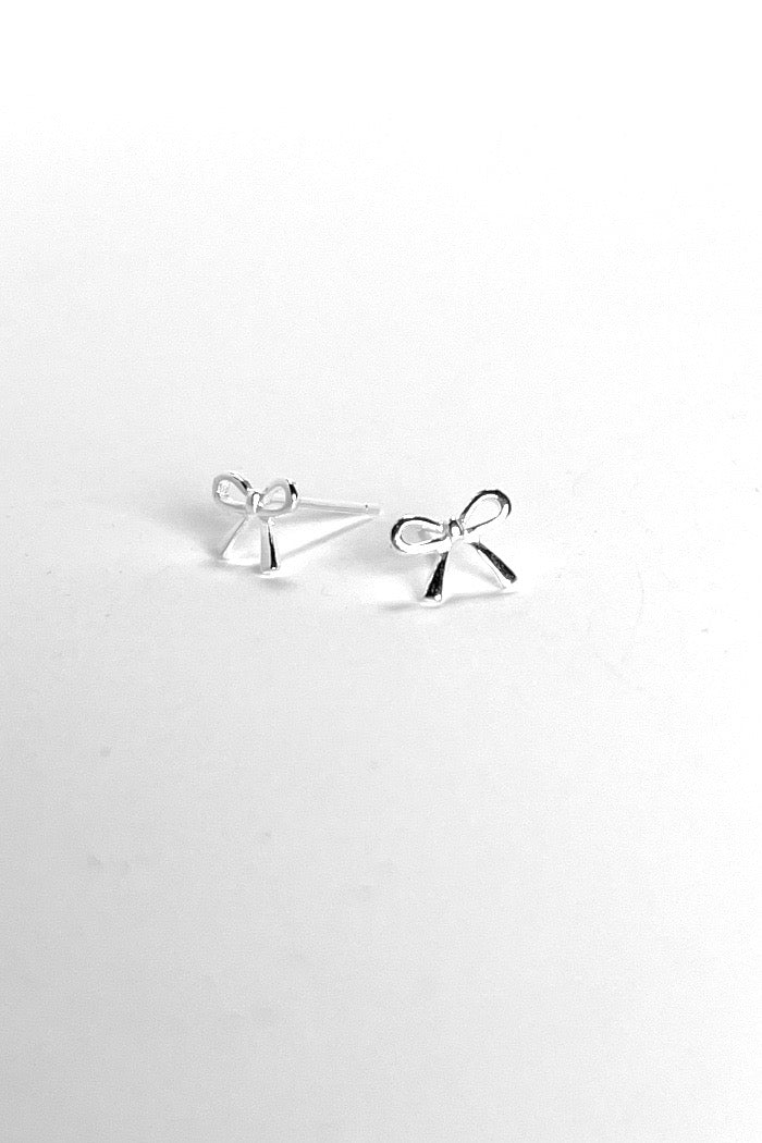 SILVER BOW STUDS
